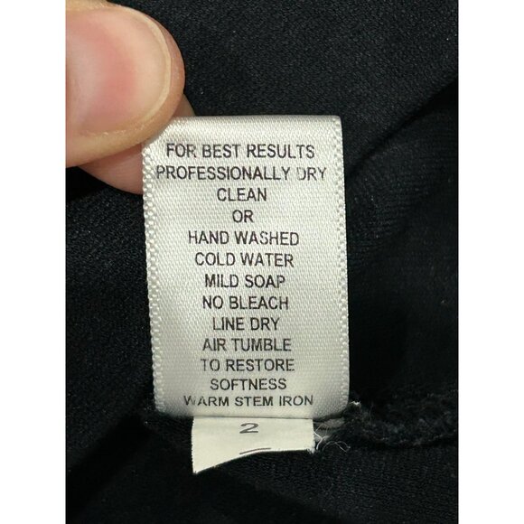 DeRoo Womens Black Midi Stretch Drawstring Skirt SZ Large - Picture 8 of 9